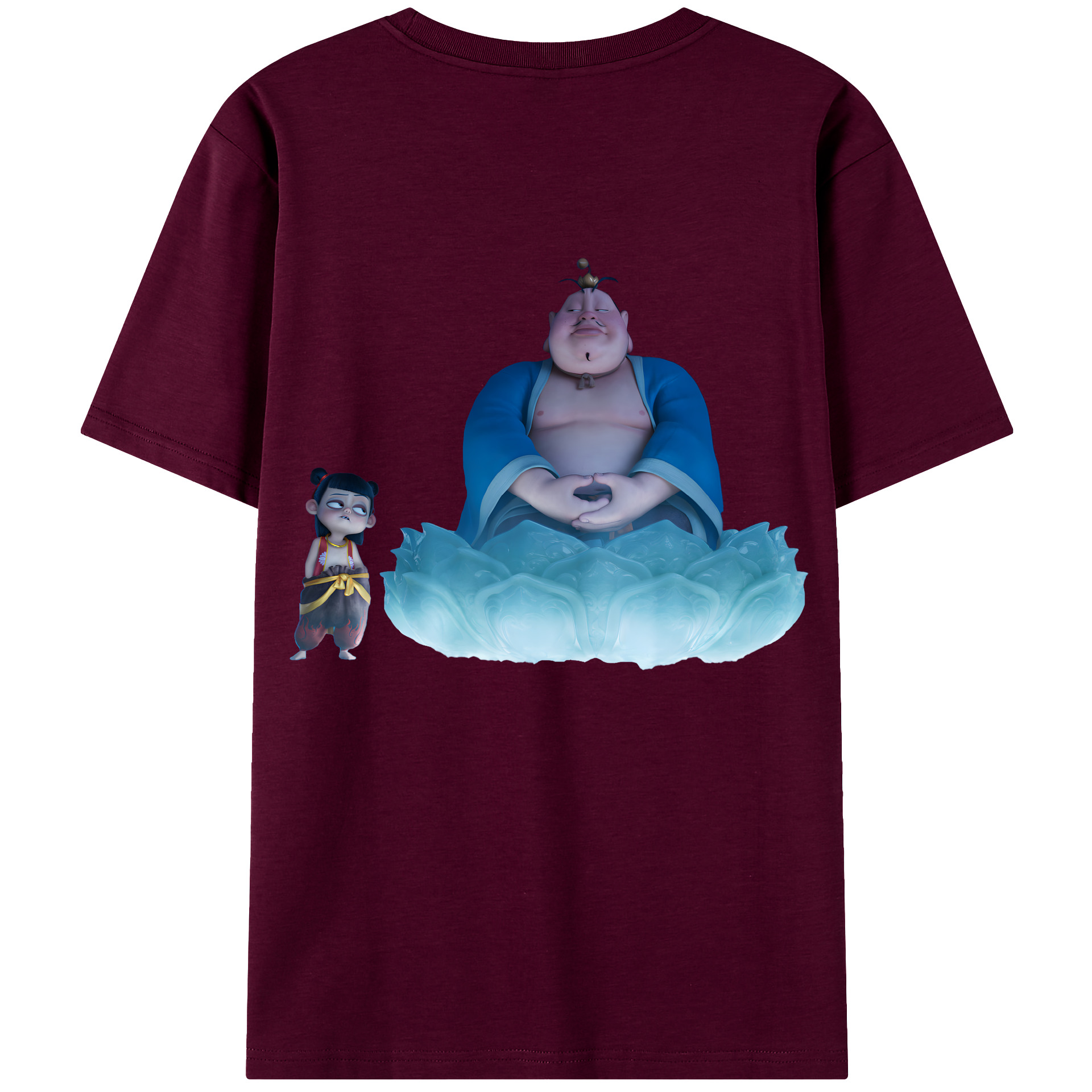 （画像用） Ne Zha 2 ナタ 魔童の大暴れ レディース半袖Tシャツ(バックプリント)